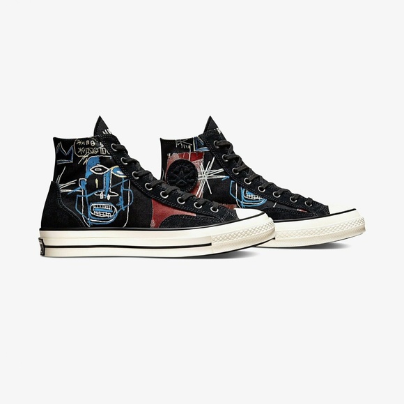 Converse Chuck 70 Hi x Basquiat Mens Casual Shoes Black 172585C NEW Sz 8.5 - Picture 5 of 10
